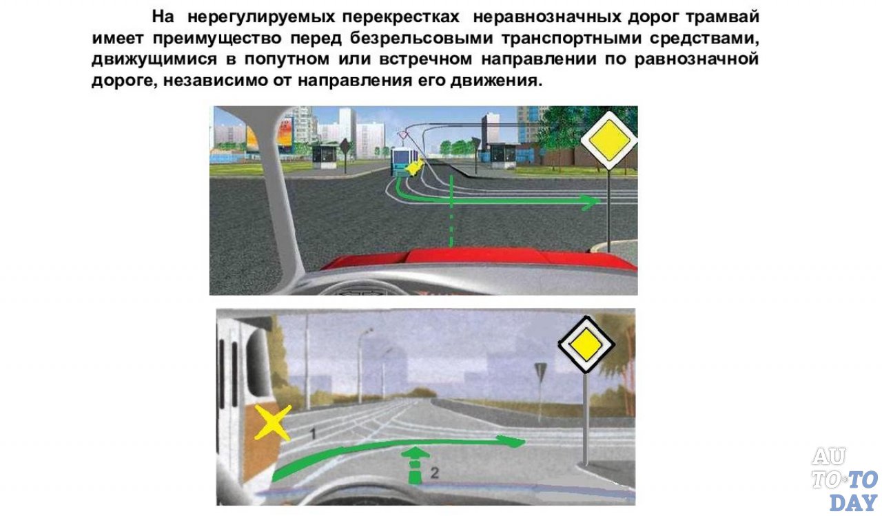 Когда трамвай уступает дорогу автомобилю пдд